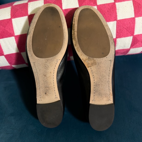 Tory Burch Gold Multi Logo Ballet Flat - Perfect Black - Size 11 - Picture 9 of 9